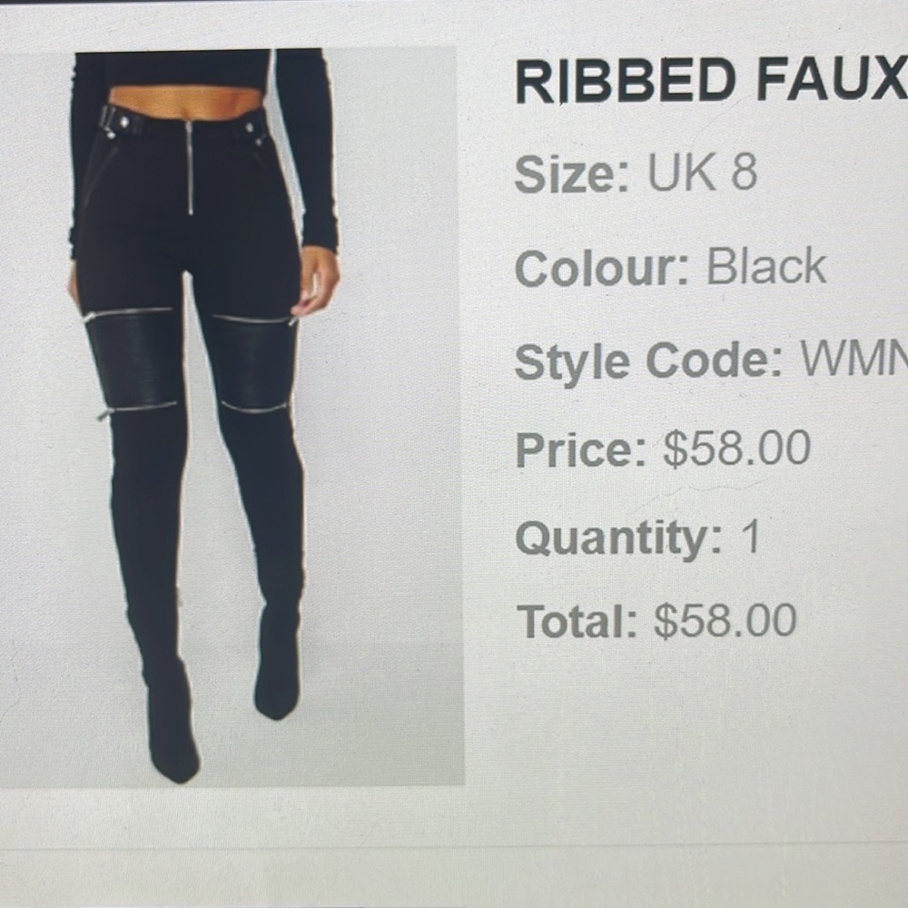 Black biker leggings